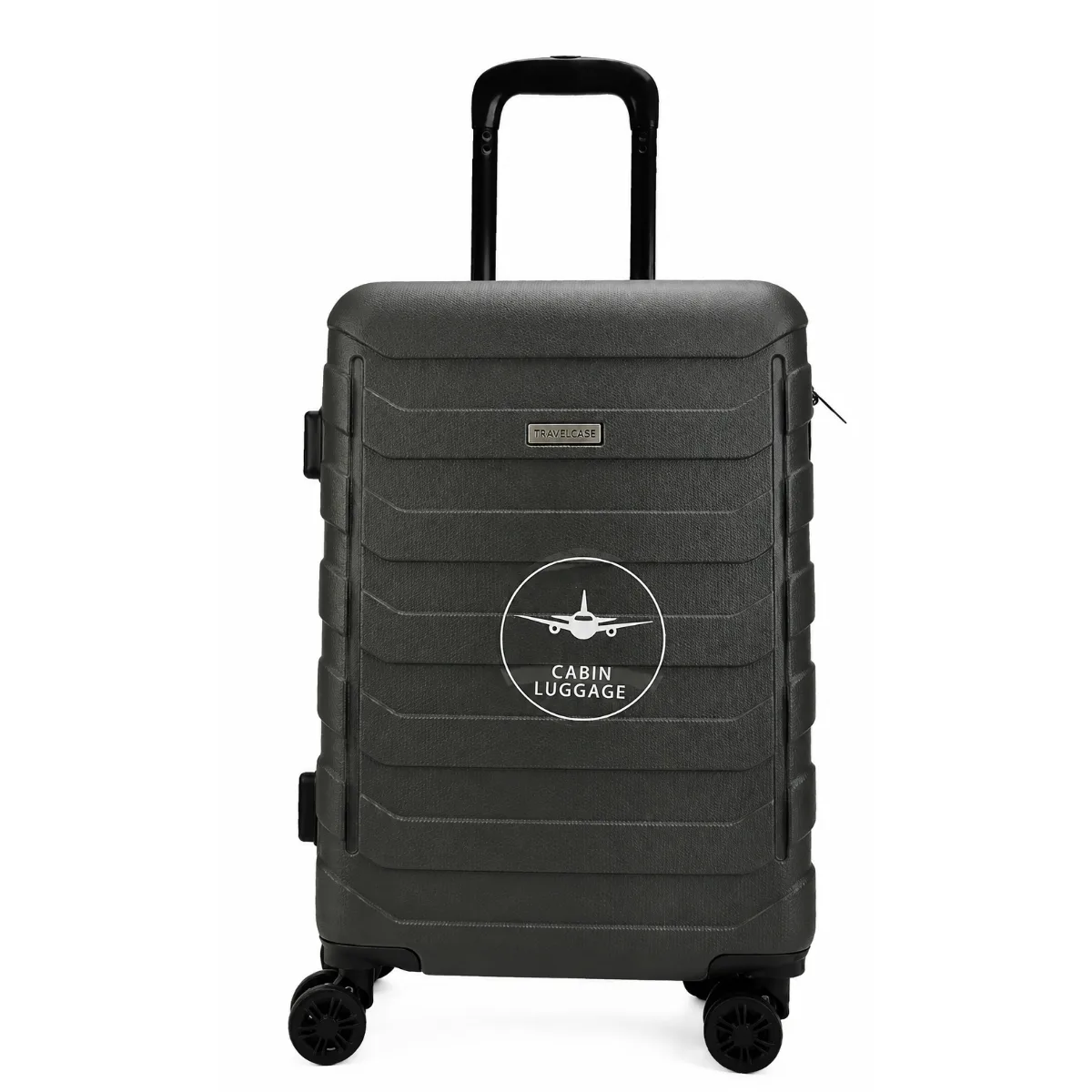 Trolley Travelcase Groen 20 Inch handbagage trolley met uitschuifbare handgreep en vier wielen.