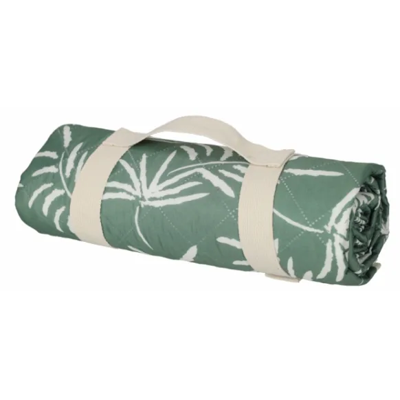 Picknickkleed Green Palmtree Groen, Taupe of Zwart. Voor het park, het strand of de achtertuin, dit kleed met waterafstotende onderkant is perfect voor elke buitenactiviteit