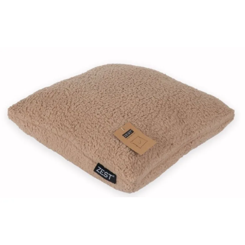 Sherpa Kussen Recycled 45/45 Caramel