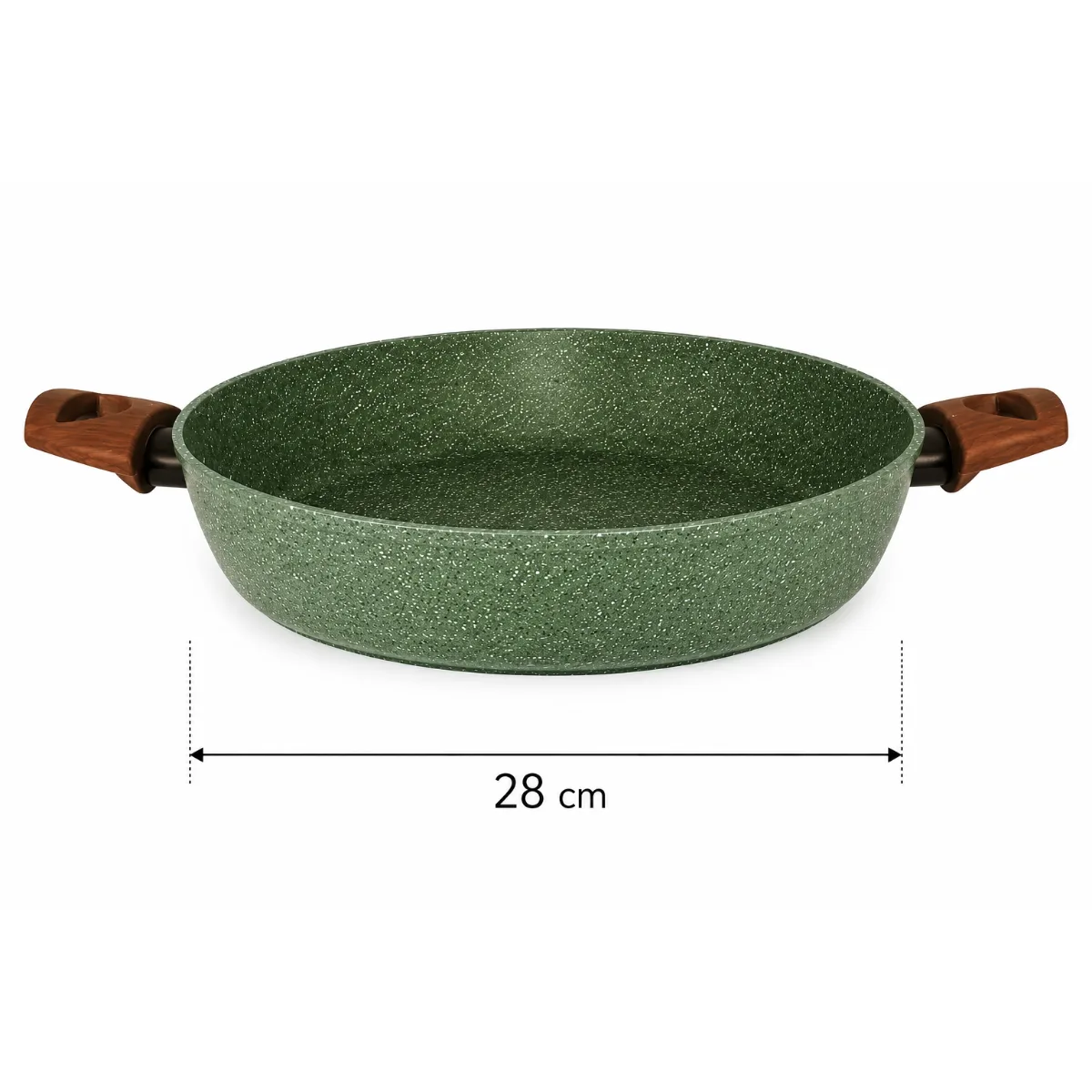 Hapjespan Natura 28 cm met Bruine Grepen