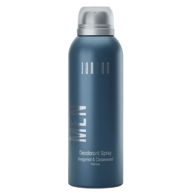 JANZEN Deo Spray for Men, 150 ml in een stijlvolle flacon. Luxe deodorantspray voor langdurige frisheid, ideaal als relatiegeschenk, kerstpakket of cadeau voor hem.