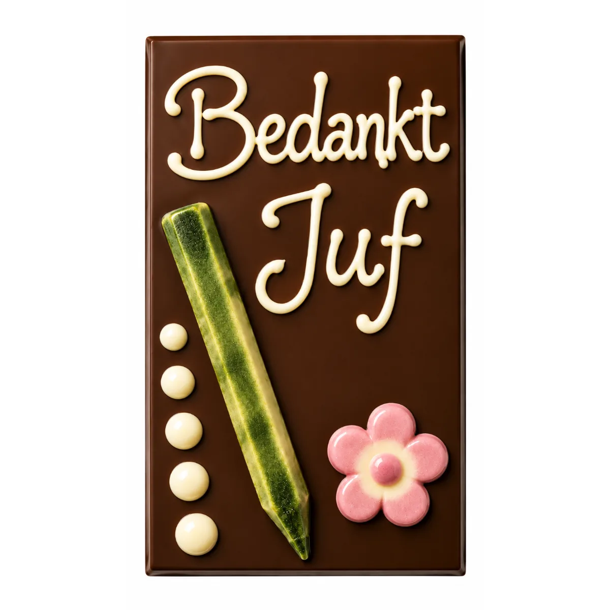 Ambachtelijke Chocolade Bedankt Juf Reep