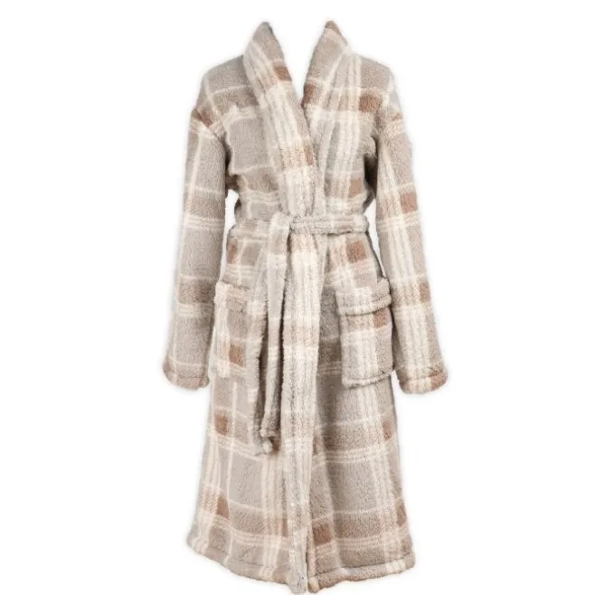 Badjas Sherpa Recycled Ruit Zand