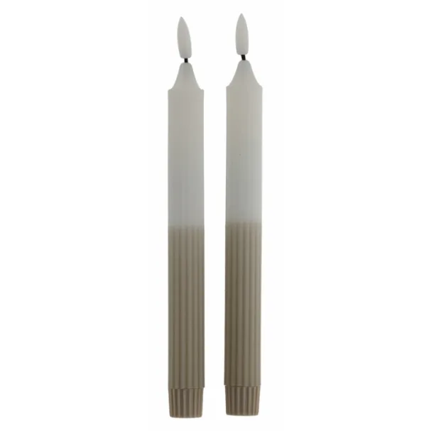 LED Dinerkaars Ribbel Wit met Taupe of Ribbel Grijs met Zwart 2 st
